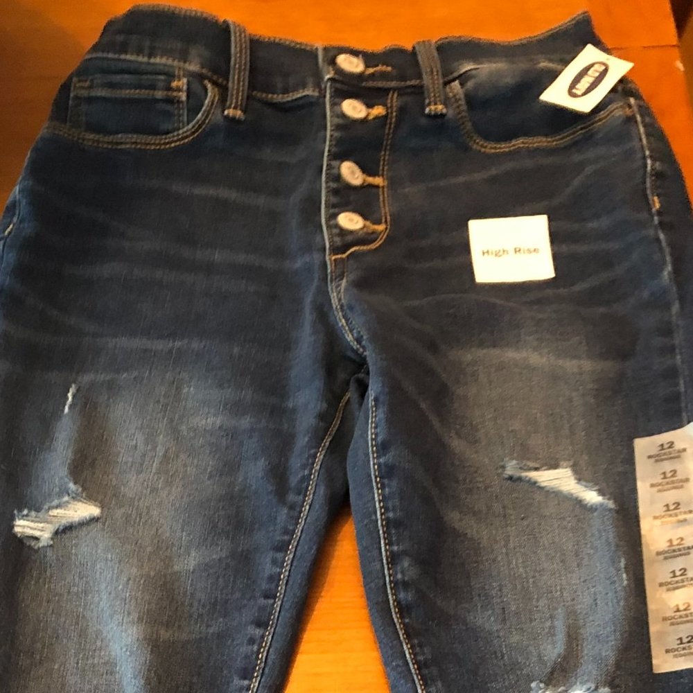 High Waisted Old Navy Dark Denim Jeans